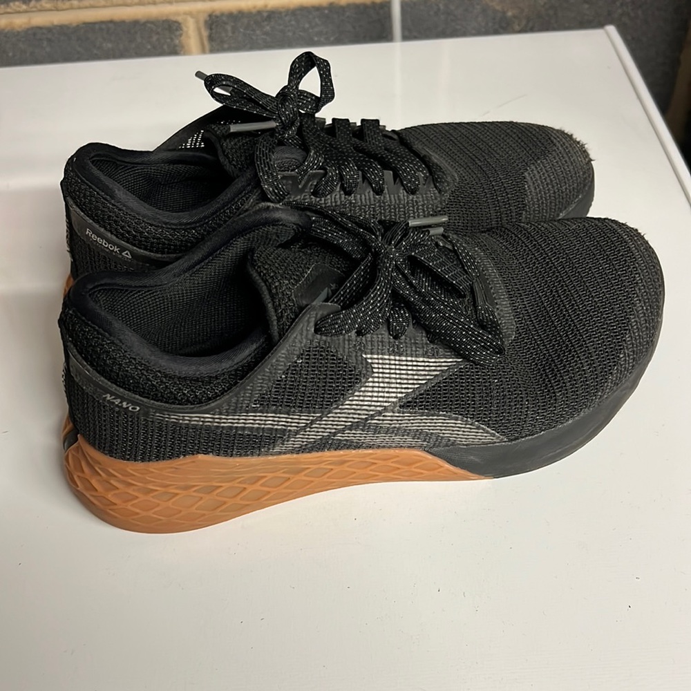 Reebok Nanos. Black and Gum. Womens 7.5